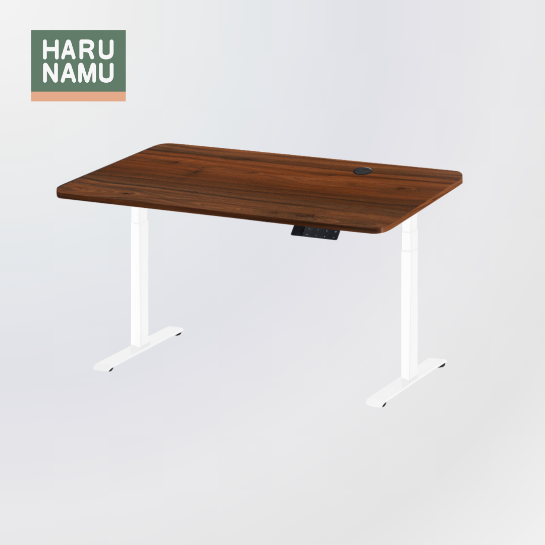 ASTERIA Walnut Wood Standing Desk (4 Memory Presets)