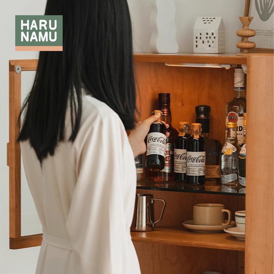 HIRAKU Solid Wood Corner Cabinet