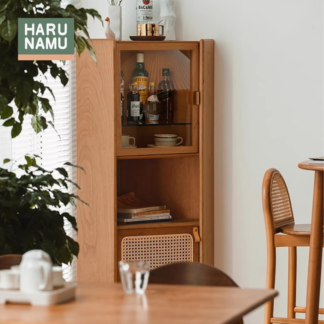 HIRAKU Solid Wood Corner Cabinet