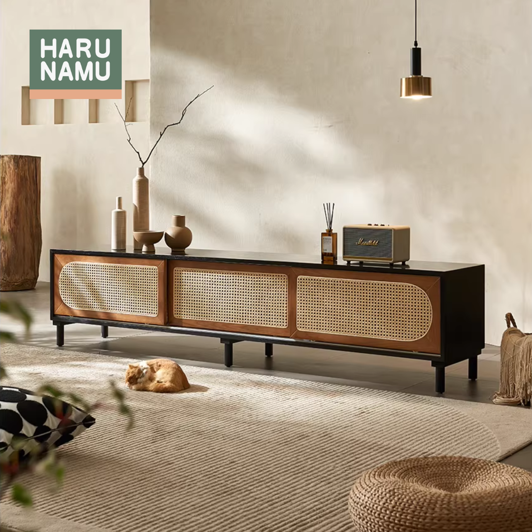 ISAMU Solid Wood TV Console