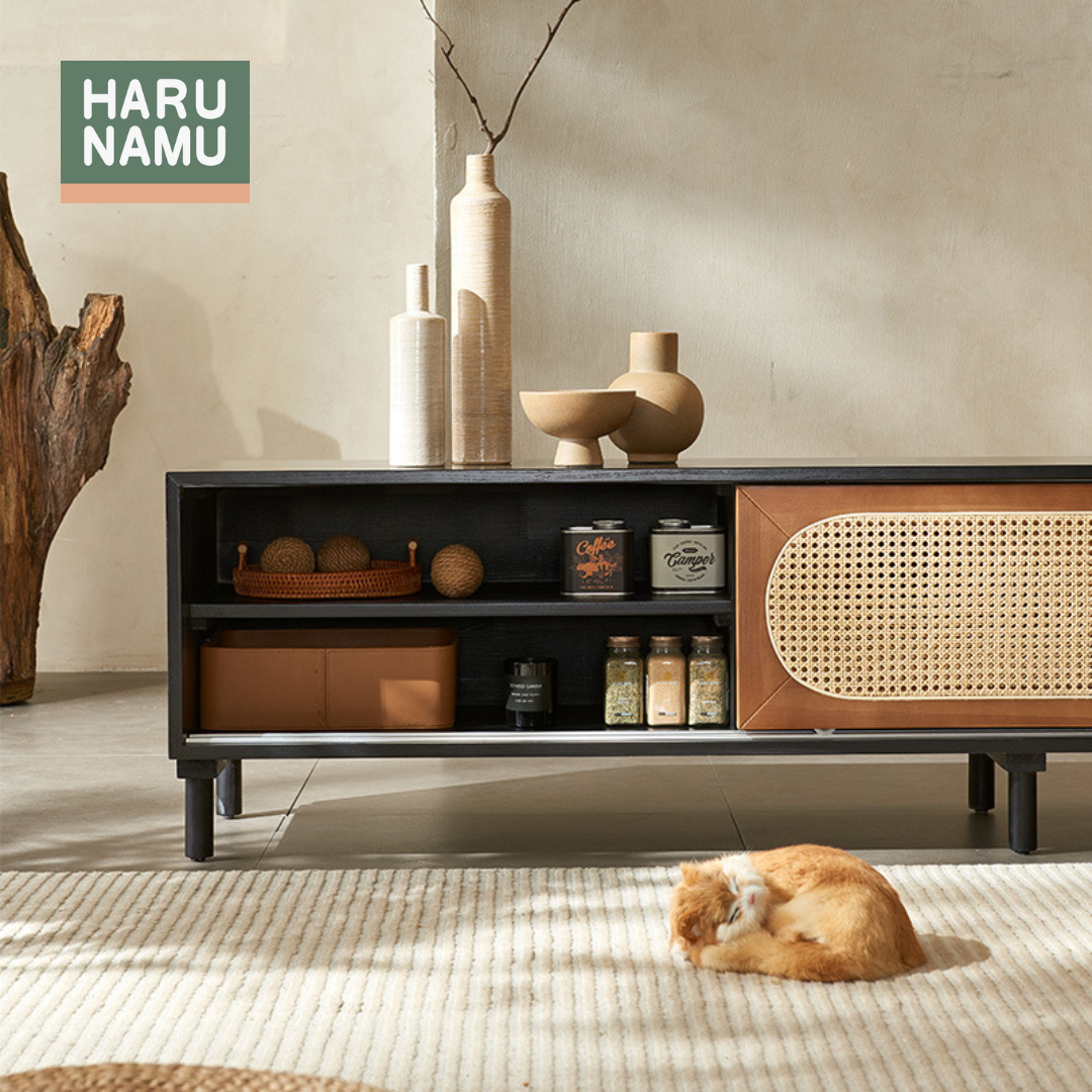 ISAMU Solid Wood TV Console