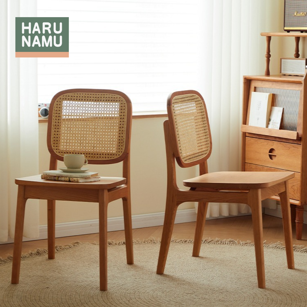 KUTSUROGU Solid Wood Rattan Chair