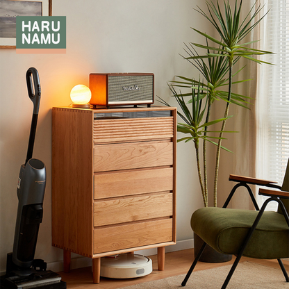 CHIAKI Solid Cherry Wood Chest of Drawers