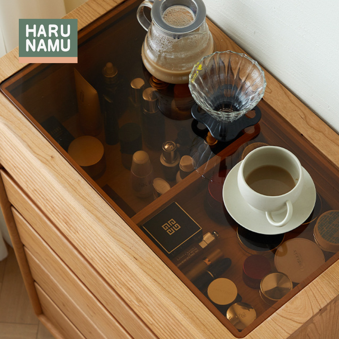 CHIAKI Solid Cherry Wood Chest of Drawers