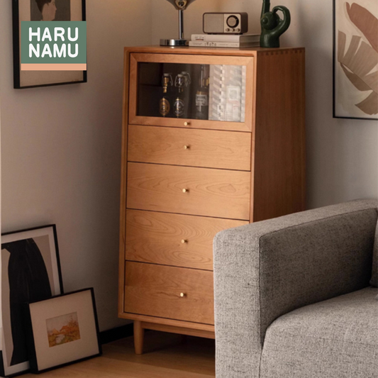 MIKI Solid Wood Display Cabinet