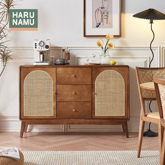 ERINA Rattan Solid Wood Sideboard