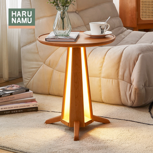 OKIMI Solid Wood Ambient Light Side Table