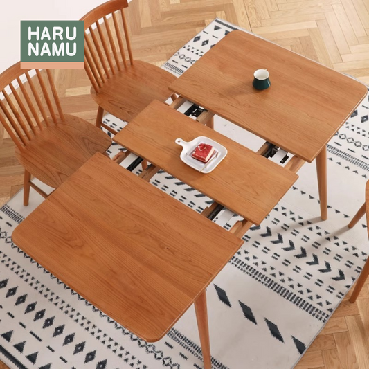AKERU Solid Wood Extendable Table