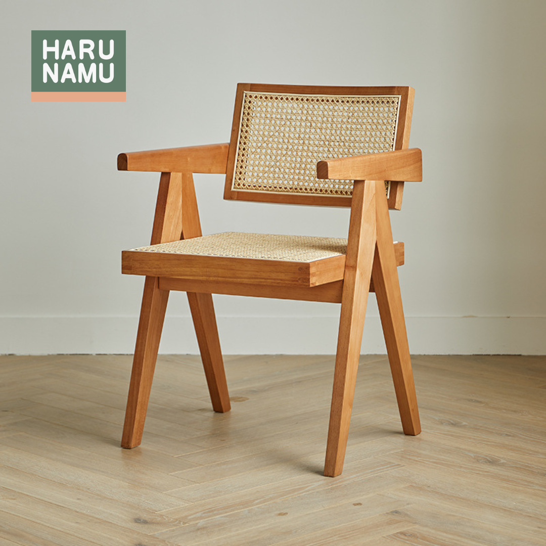 SHIZEN Solid Wood Rattan Chair