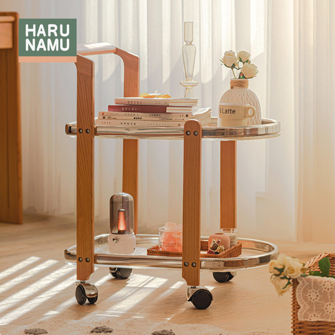 MANAMI Solid Wood Tea Trolley