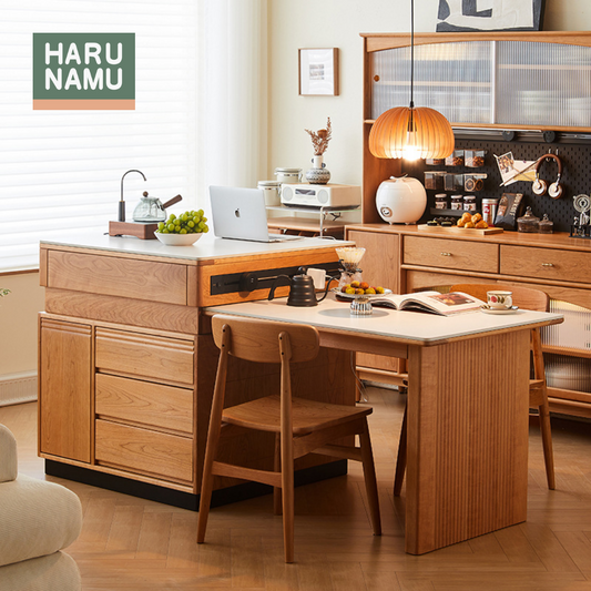 HOKAN Solid Wood Kitchen Island