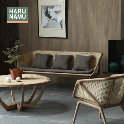 SAHANA Rattan Solid Wood Sofa