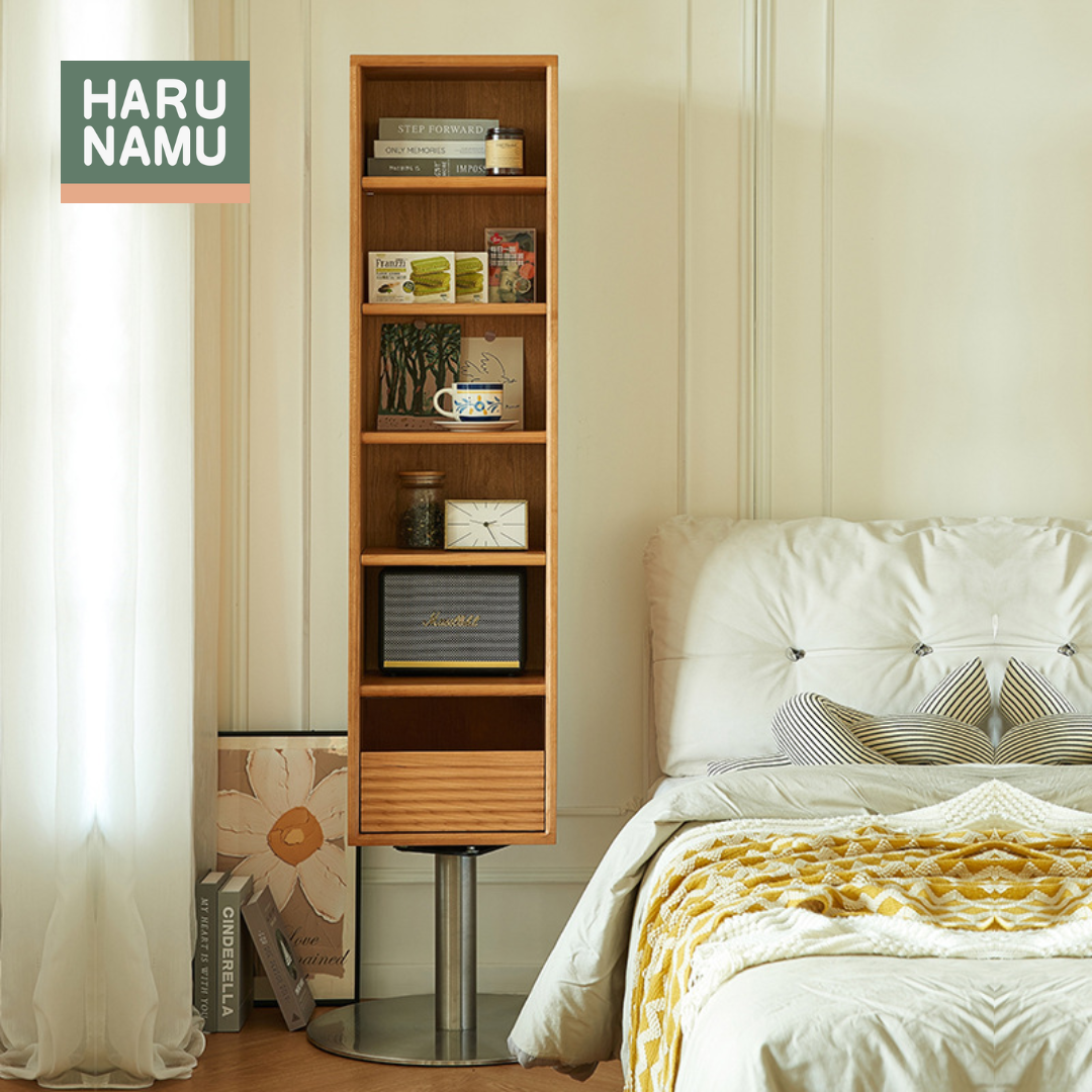 HIROYUKI Solid Wood Rotating Mirror Cabinet