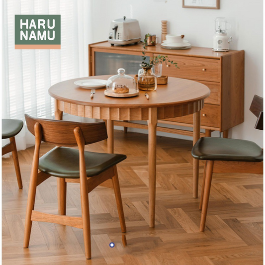SAZANAMI Round Solid Wood Table