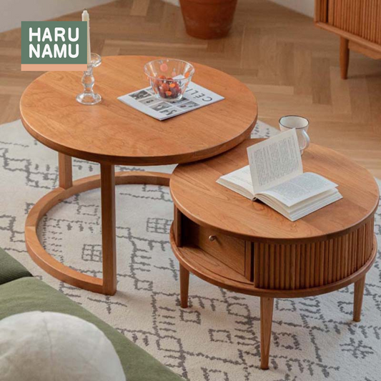 HISASHI Solid Wood Nesting Coffee Table
