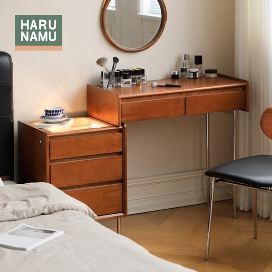 YUKIA Solid Wood Extendable Dressing Table