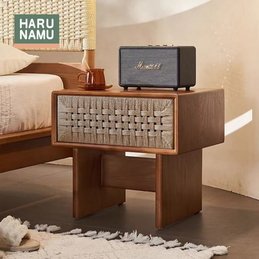 TAIKI Solid Wood Bedside Cabinet