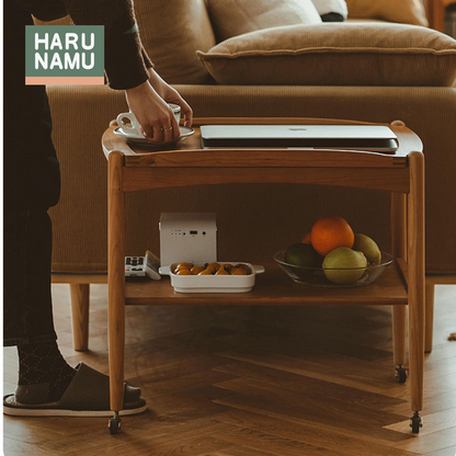 RIN Solid Wood Movable Coffee Table