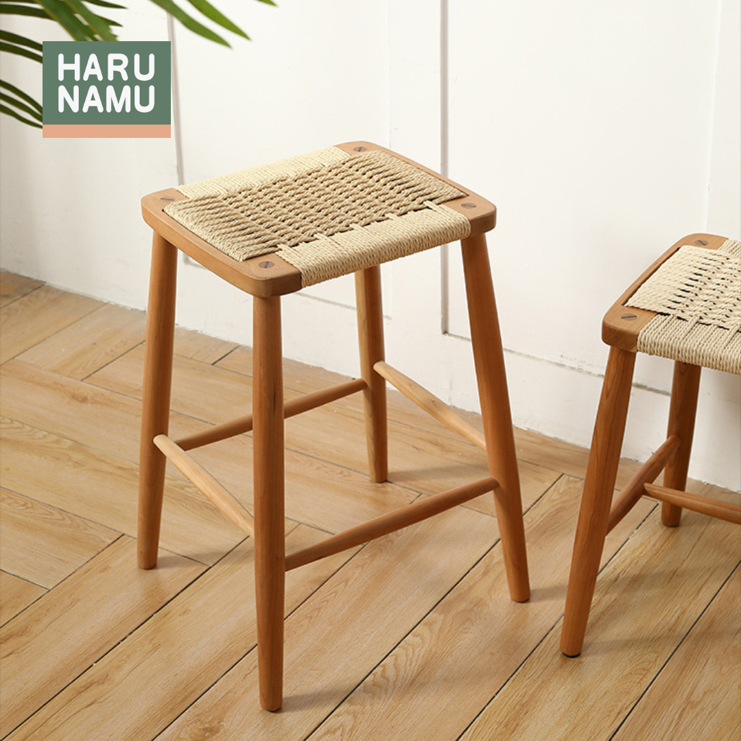 ORU Solid Wood Weave Stool