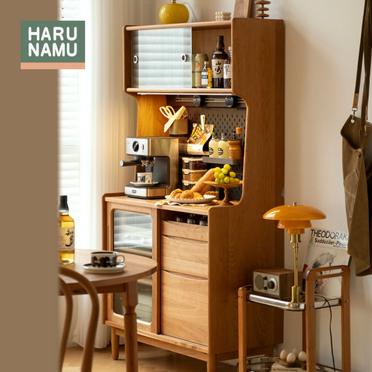 RYUHEI Solid Wood Kitchen Side Cabinet