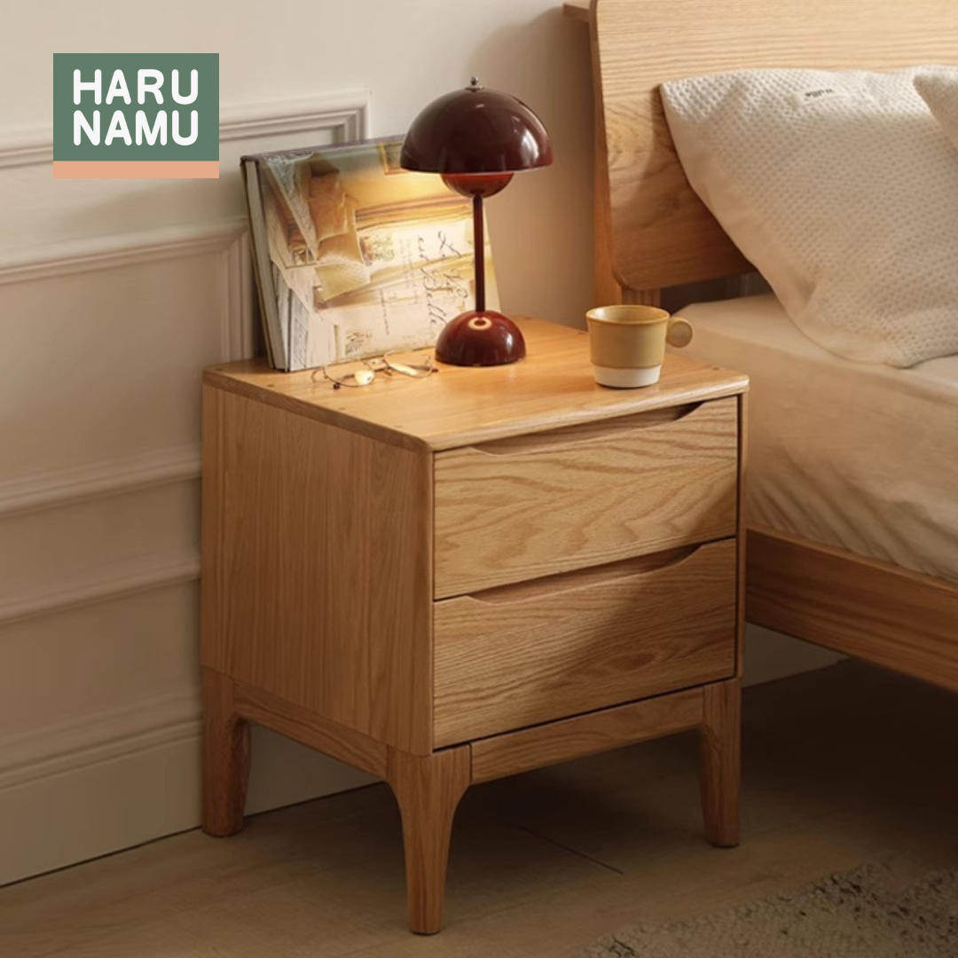 KŌSŌ Solid Wood Bedside Cabinet