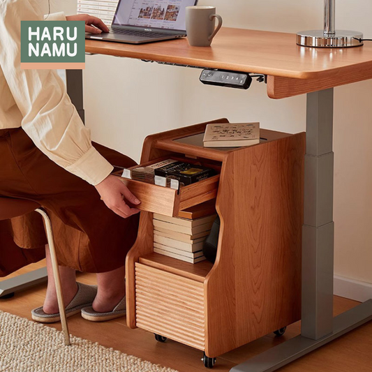 AKARI Mobile Solid Wood Bedside Drawer