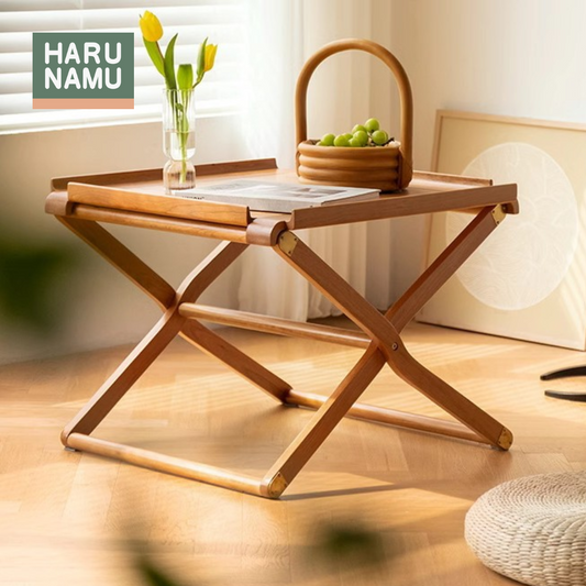 YUITO Solid Wood Foldable Side Table