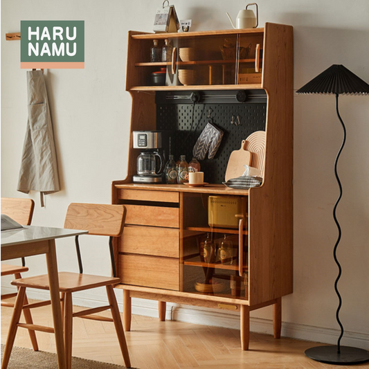 KAZUKI Solid Wood Kitchen Side Cabinet