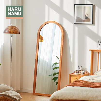 MARUI Rounded Solid Wood Full Length Mirror