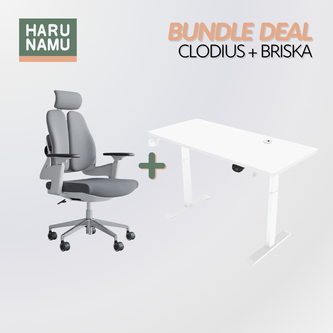 CLODIUS x BRISKA Standing Desk and Chair Bundle