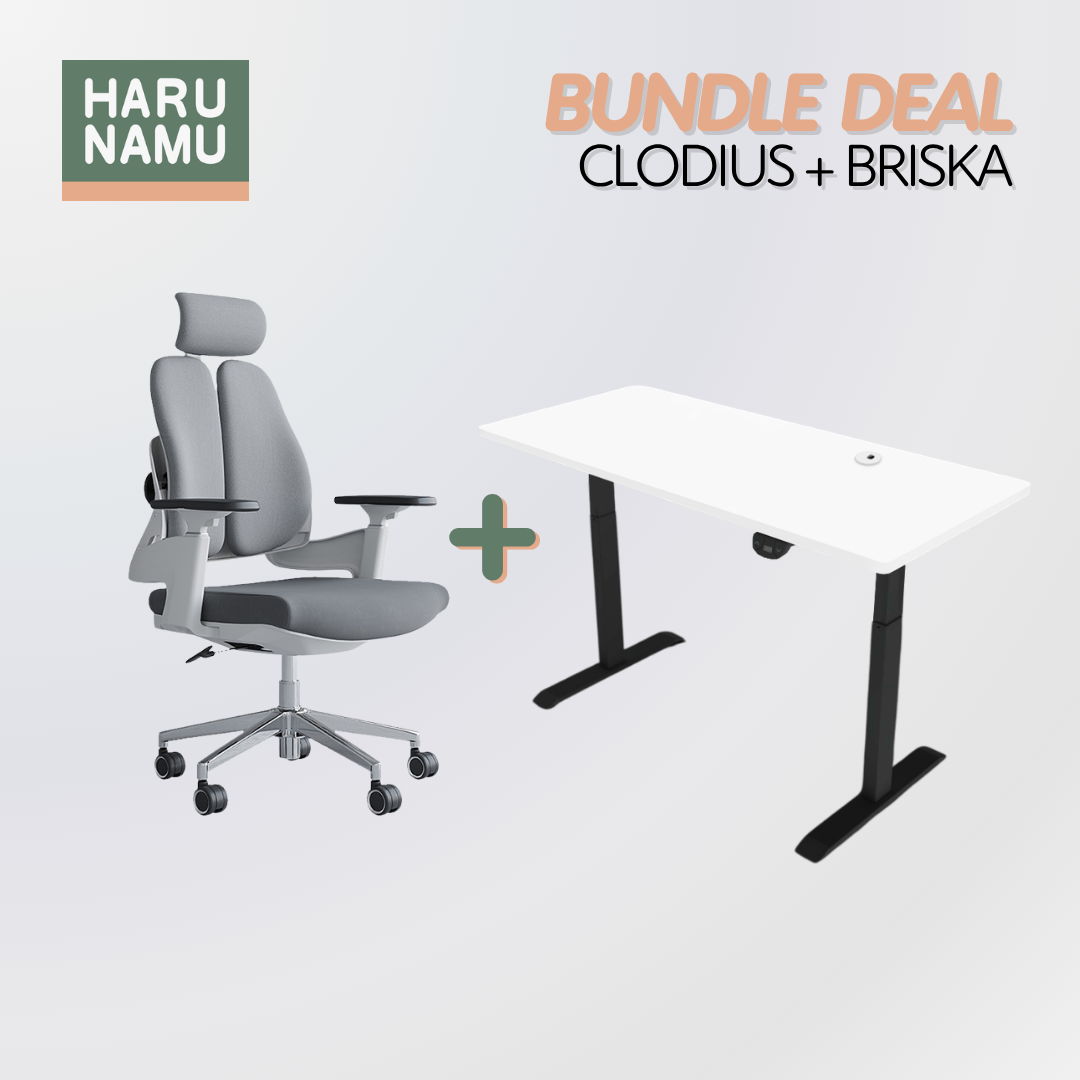 CLODIUS x BRISKA Standing Desk and Chair Bundle