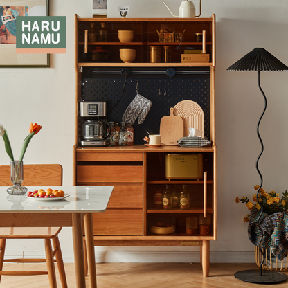 KAZUKI Solid Wood Kitchen Side Cabinet