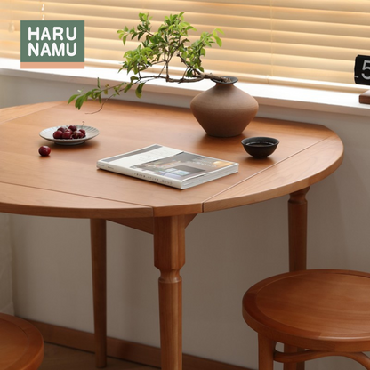 HIROGERU Solid Wood Extendable Table