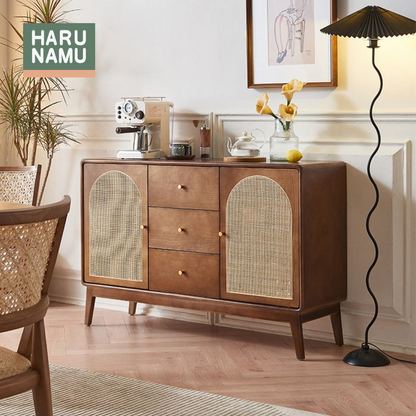ERINA Rattan Solid Wood Sideboard