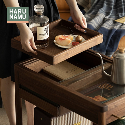 MAYONAKA Solid Wood Display Trolley