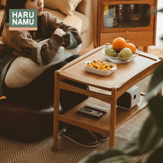 RIN Solid Wood Movable Coffee Table
