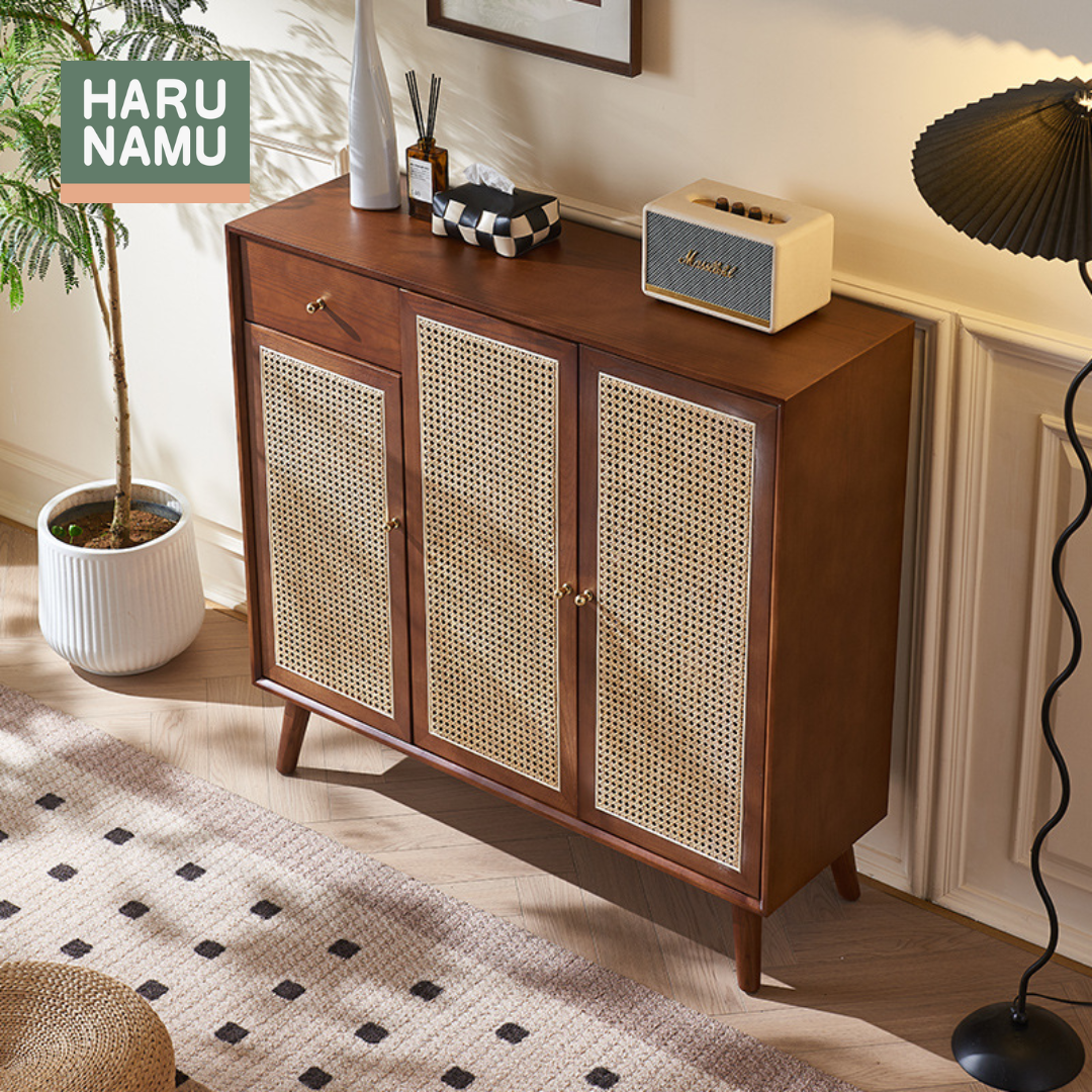 TAKEMI Rattan Solid Wood Shoe Cabinet