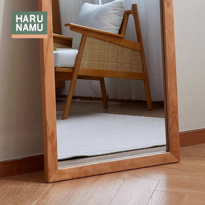 MARUI Rounded Solid Wood Full Length Mirror