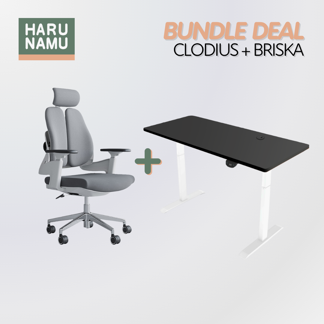 CLODIUS x BRISKA Standing Desk and Chair Bundle