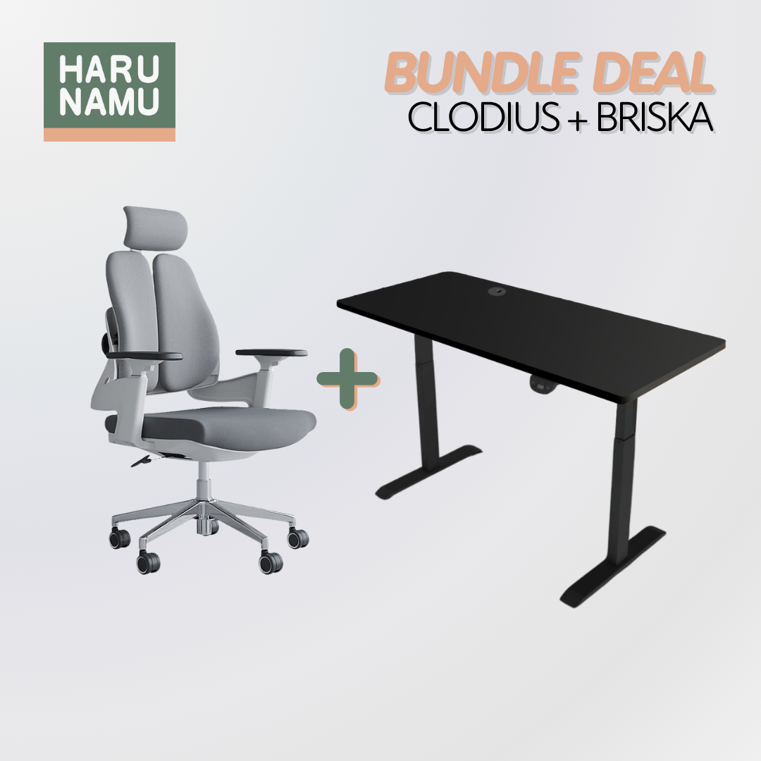 CLODIUS x BRISKA Standing Desk and Chair Bundle