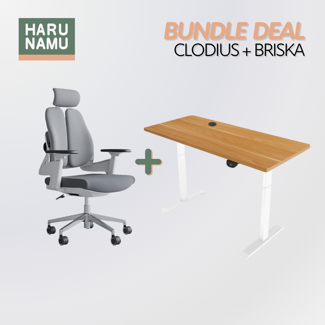 CLODIUS x BRISKA Standing Desk and Chair Bundle