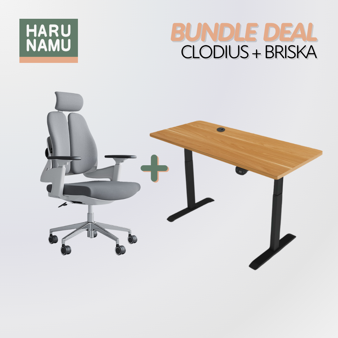 CLODIUS x BRISKA Standing Desk and Chair Bundle