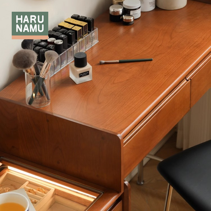 YUKIA Solid Wood Extendable Dressing Table