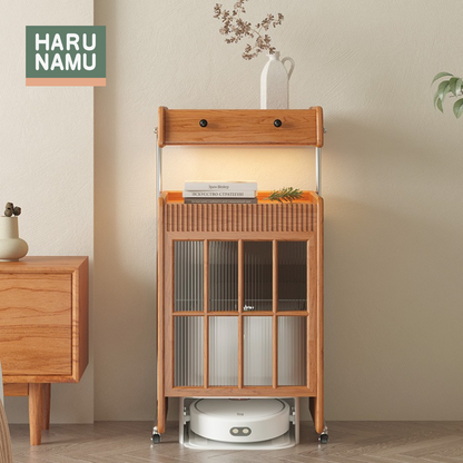 FUUKI Solid Wood Robot Vacuum Cabinet