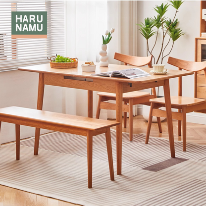 AKERU Solid Wood Extendable Table