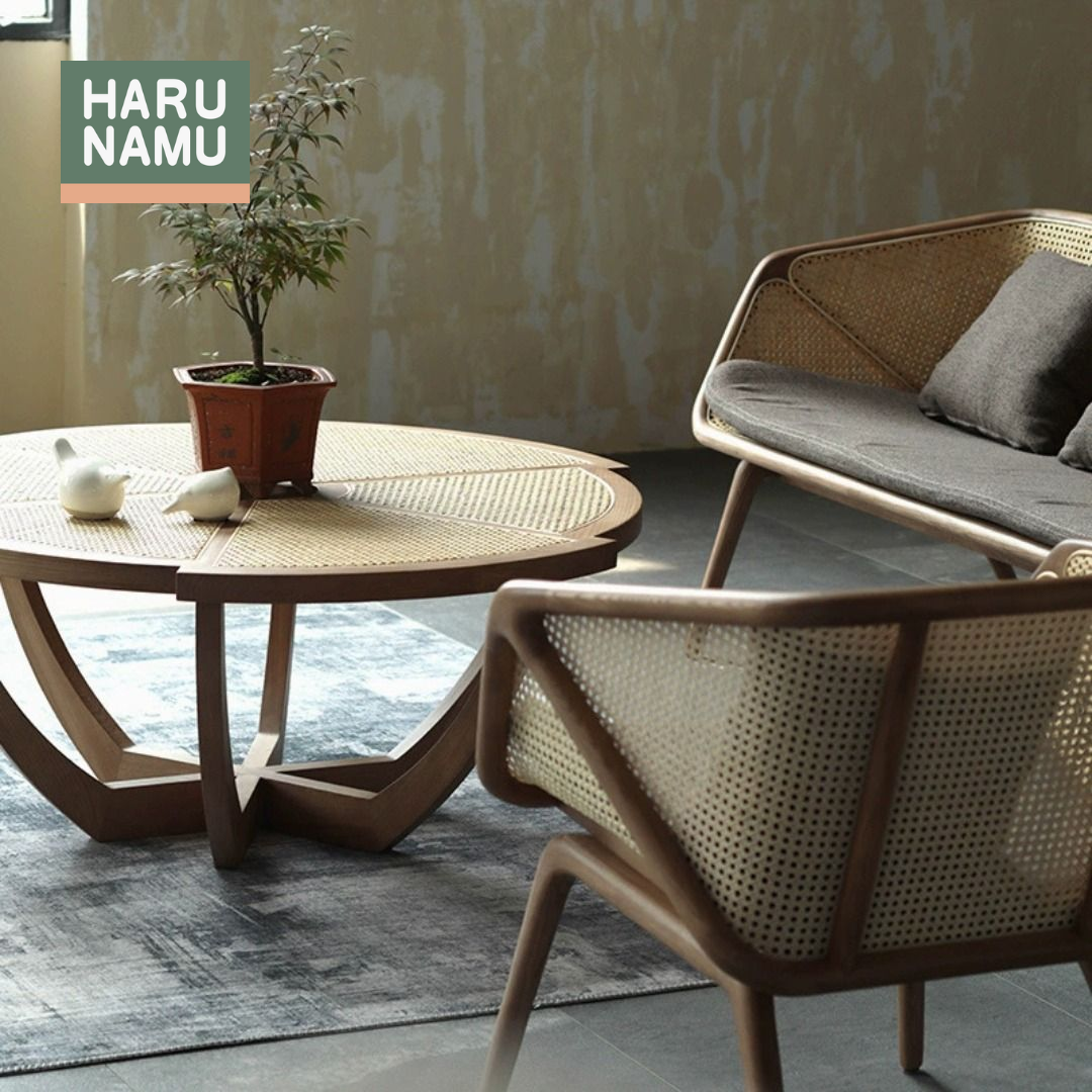 SAHANA Rattan Solid Wood Sofa