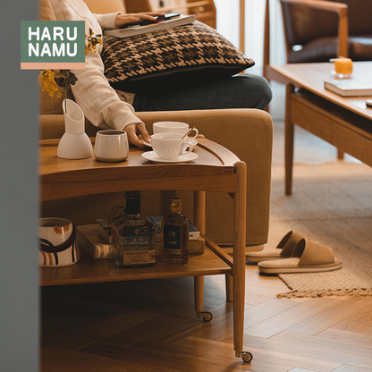 RIN Solid Wood Movable Coffee Table