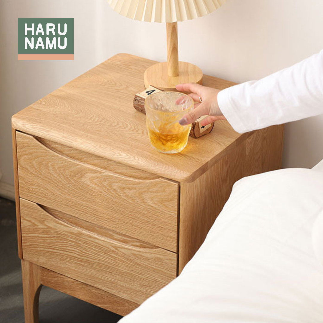 KŌSŌ Solid Wood Bedside Cabinet