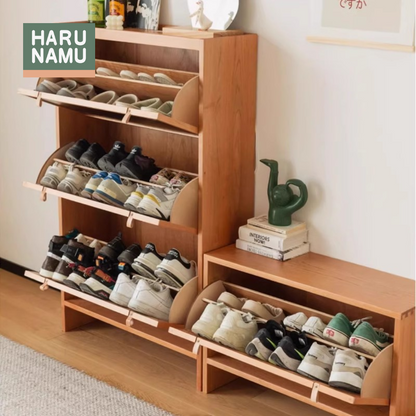 KAORI Rattan Solid Wood Shoe Cabinet