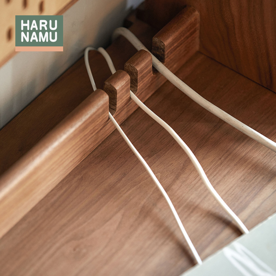 NOBURU Solid Wood Study Table and Shelf